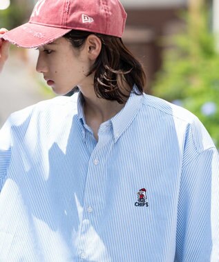 WEGO 【ユニセックス着用ITEM/MLサイズ展開】オックスフォードワンポイントシャツ（SS） 柄1