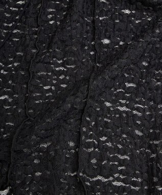 Green Parks カットワークデザインレース半袖トップス Black