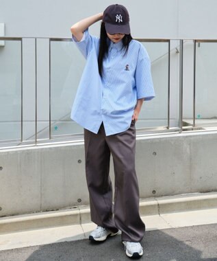 WEGO 【ユニセックス着用ITEM/MLサイズ展開】オックスフォードワンポイントシャツ（SS） 柄1