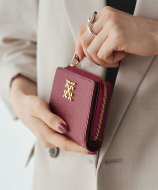 russet ＜お財布人気NO.1＞モノグラムプレートハーフウォレット(SO-376) Bordeaux