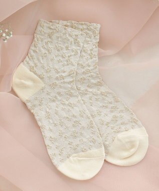 Tiaclasse 【安田美沙子さん着用】モノトーンジャガードソックス