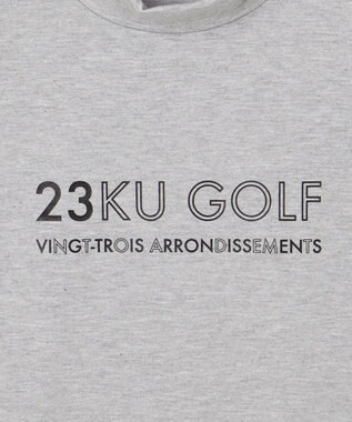 23区GOLF 【MEN】【UVケア】ロゴ モックネックシャツ ライトグレー系
