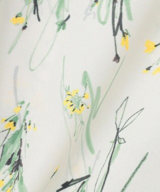 ANY スクエアプリントシャツ オフベース×花柄