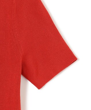 JOSEPH サテニーリブ　ニットTEE Crimson