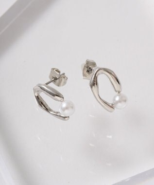 AMERICAN HOLIC パールオーバルフレームピアス