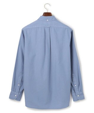 J.PRESS MEN このさりげなさが大人気【IVY COLLECTION】【UNISEX】バックブルチェックガーメントダイ シャツ / B.D. ブルー系3