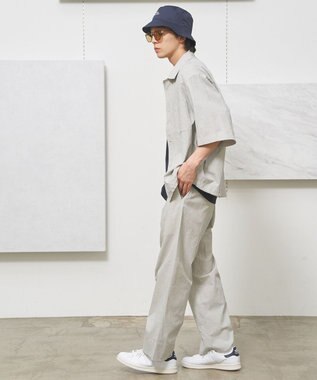 J.PRESS YORK STREET 【UNISEX】コットンリネンハーフスリーブシャツ ブルゾン ブラック系2