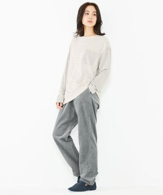 JOSEPH ABBOUD MOUNTAIN 【SPACE／UNISEX】OGコットンボーダークレイジー  カットソー ホワイト系2