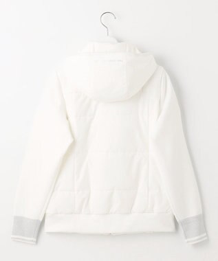 23区GOLF 【WOMEN】【撥水・ストレッチ】ニット×中綿ブルゾン ホワイト系