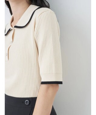 earth music&ecology ハイショクポロニット Ivory