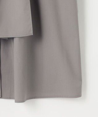 #Newans 【シワになりにくい/洗濯機可能/袖ゴム】ビッグリボンブラウス グレー