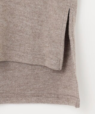 SHARE PARK LADIES サイドスリットVネックニット モカ