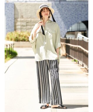 AMERICAN HOLIC 接触冷感Ｗポケットシャツチュニック Mint