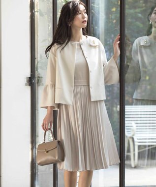 組曲 S 【KUMIKYOKU NAVY】コンフォータブルドレープ ジャケット サンドベージュ系