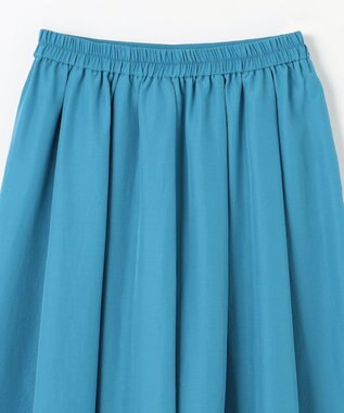 ANY L 【洗濯機可/ウエストゴム/UVケア】スパンボイル撥水スカートパンツ ブルー