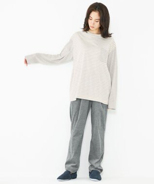 JOSEPH ABBOUD MOUNTAIN 【SPACE／UNISEX】OGコットンボーダークレイジー  カットソー ホワイト系2