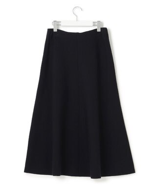 23区 【洗える】テンセルストレッチ フレア ニットスカート ブラック系