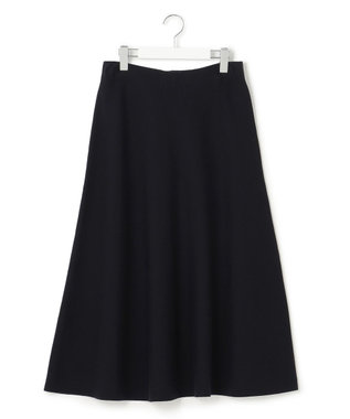 23区 【洗える】テンセルストレッチ フレア ニットスカート ブラック系
