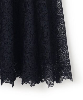 23区 【APPLAUDIR】Brocheリボンブーケレース ドレス ネイビー系