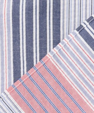 J.PRESS YORK STREET 【UNISEX】ランダムストライプ シャツ レッド系1