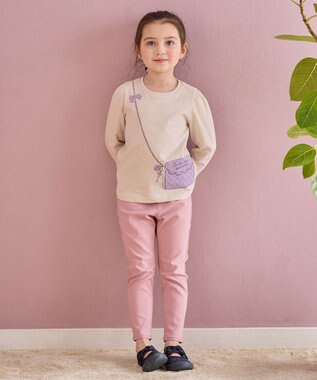 ANY KIDS 【WEB限定】7days プリント Tシャツ ミルクティ×ポシェット風