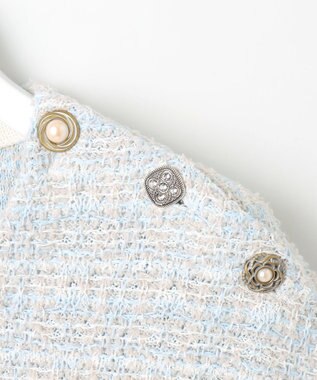 自由区 【Precious 5月号掲載】【カトリエムブーケ】Couleur tweed ツイードワンピース サックス系