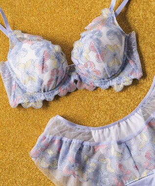 AMPHI ブラジャー ふっくらまる胸キープ 脇高設計 脇・背中スッキリ【Hold Day Bra】 BYJ311 アンフィ／ワコール ブルー