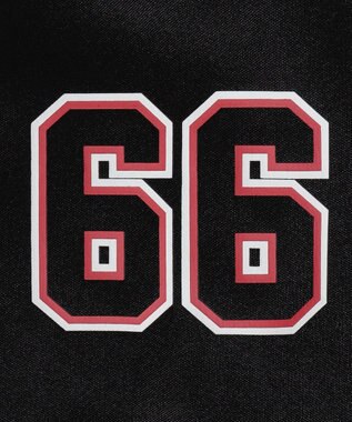 WEGO VネックナンバリングサテンBIGスウェット ブラック