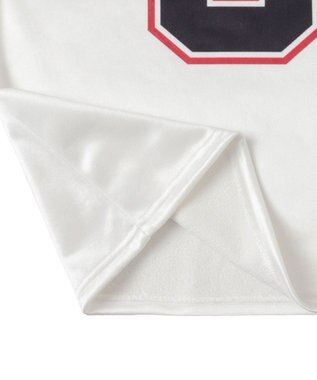 WEGO VネックナンバリングサテンBIGスウェット ブラック