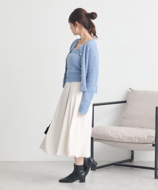 earth music&ecology バルーンミディスカート Ivory