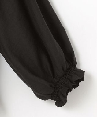 Feroux ダブルリボンシアー ブラウス ブラック系