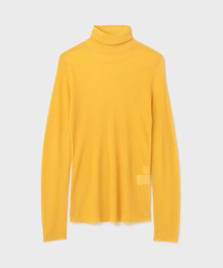 GRACE CONTINENTAL シアーリブタートルトップ イエロー