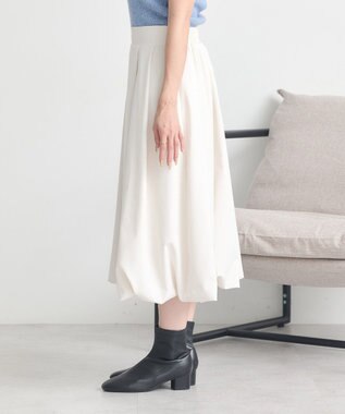 earth music&ecology バルーンミディスカート Ivory