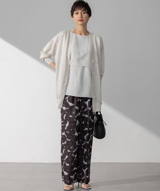 23区 【CanCam10月号掲載/CLASSY.10月号掲載】シャイニーシアー カーディガン アイボリー系