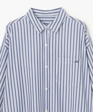 ANY L ＡＮＹオーバーサイズシャツ ブルーストライプ
