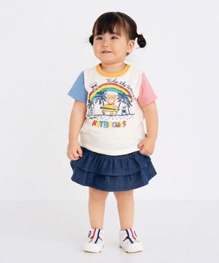 MIKI HOUSE HOT BISCUITS 【70-90cm】 デニム素材 スカート付きブルマ 紺