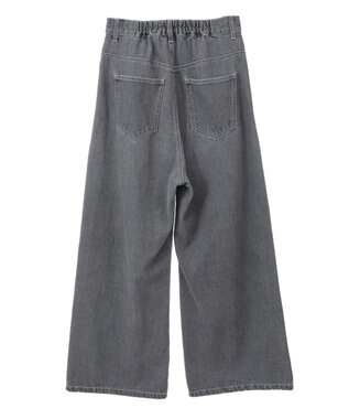 earth music&ecology ワンポイントロゴ刺繍デニムパンツ Black