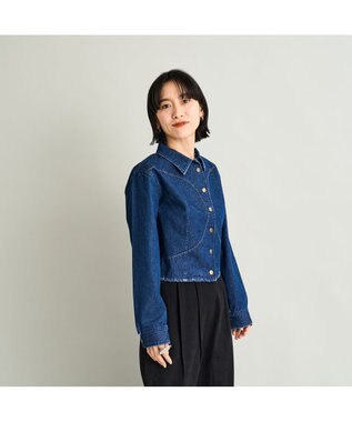 woadblue 【157】CIRCLE SNAP JACKET サークルスナップジャケット MIDBLUE