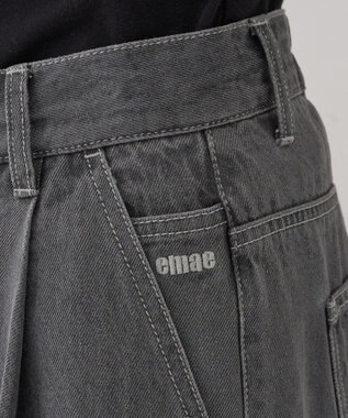 earth music&ecology ワンポイントロゴ刺繍デニムパンツ Black