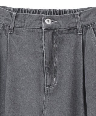 earth music&ecology ワンポイントロゴ刺繍デニムパンツ Black