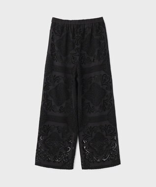 GRACE CONTINENTAL パネル刺繍パンツ ブラック
