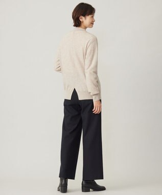 J.PRESS LADIES S 【洗える】CASHMERE BLEND スタンドカラー ニット トップベージュ系