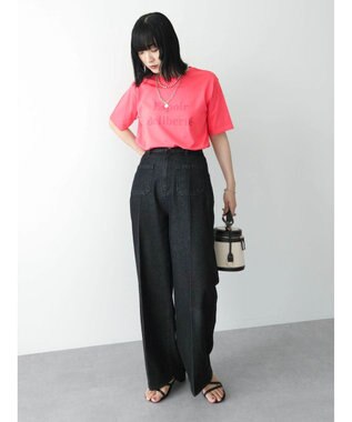 Green Parks ・ＥＬＥＮＣＡＲＥ　ＤＵＥ　デニムワイドパンツ Black