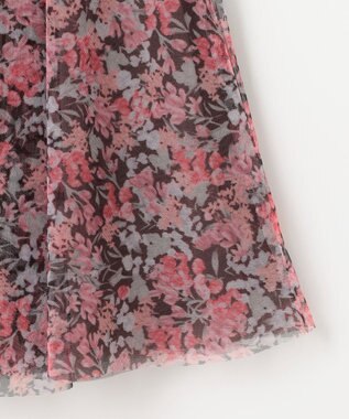 ANY KIDS 花柄 チュール フレア スカート ピンク系