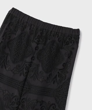 GRACE CONTINENTAL パネル刺繍パンツ ブラック