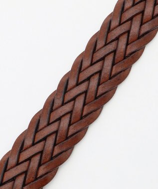 J.PRESS MEN レザーメッシュベルト ブラウン系