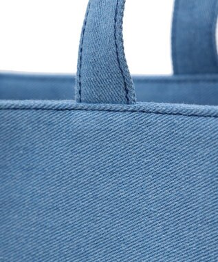 Maison de FLEUR デニムブランドロゴ刺繍トートバッグ Light Indigo