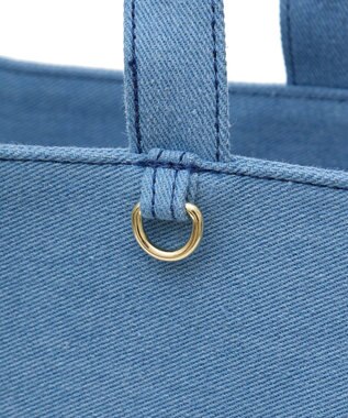 Maison de FLEUR デニムブランドロゴ刺繍トートバッグ Light Indigo