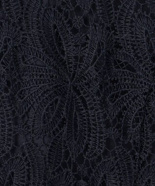 23区 【APPLAUDIR】Brocheリボンブーケレース ドレス ネイビー系