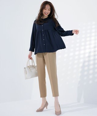 ANY SIS 【WEB・一部店舗限定】ビットスエードライク パンプス グレージュ